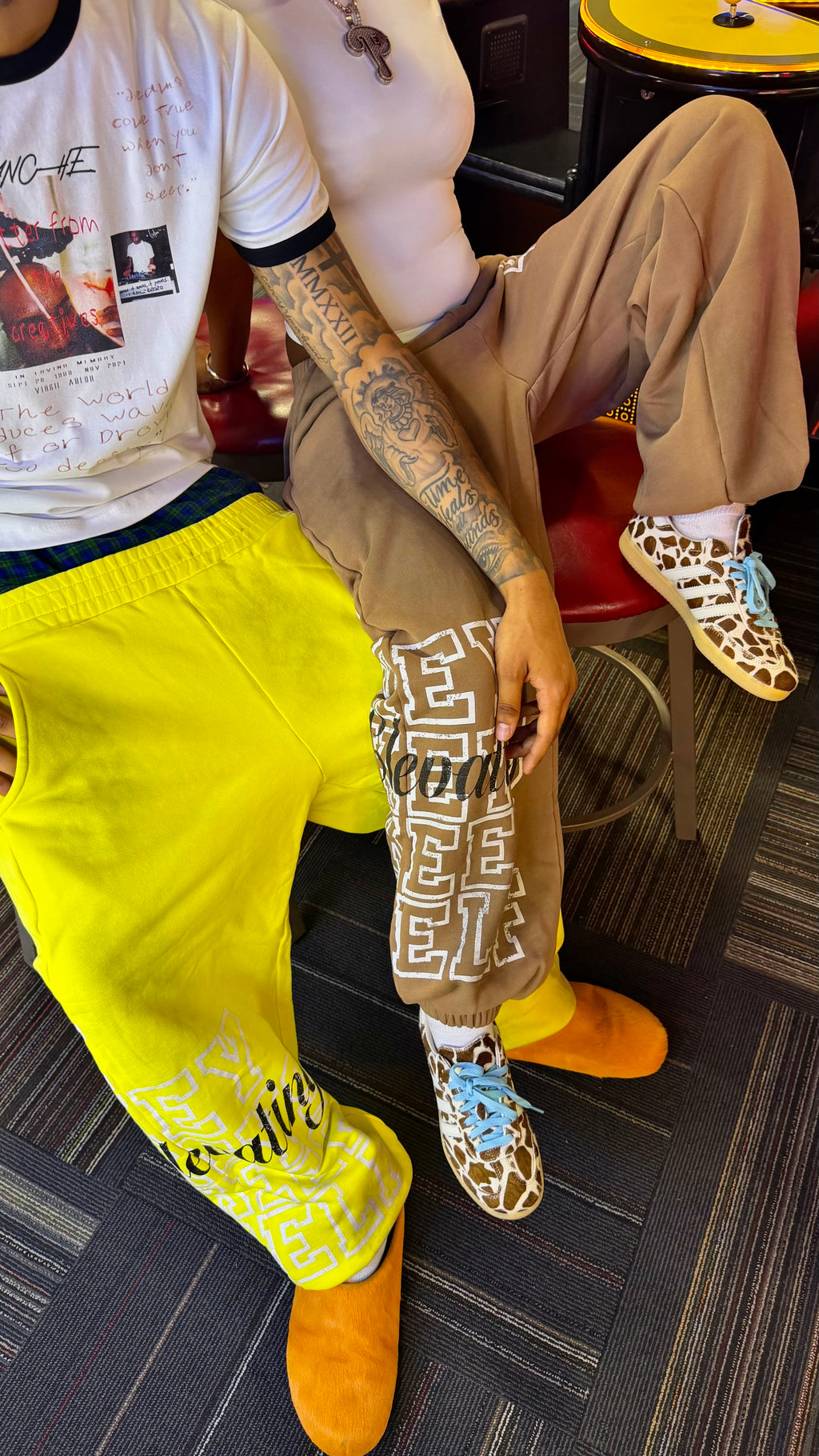 Yellow KEEP ELEVATING YOURSELF SWEATPANTS