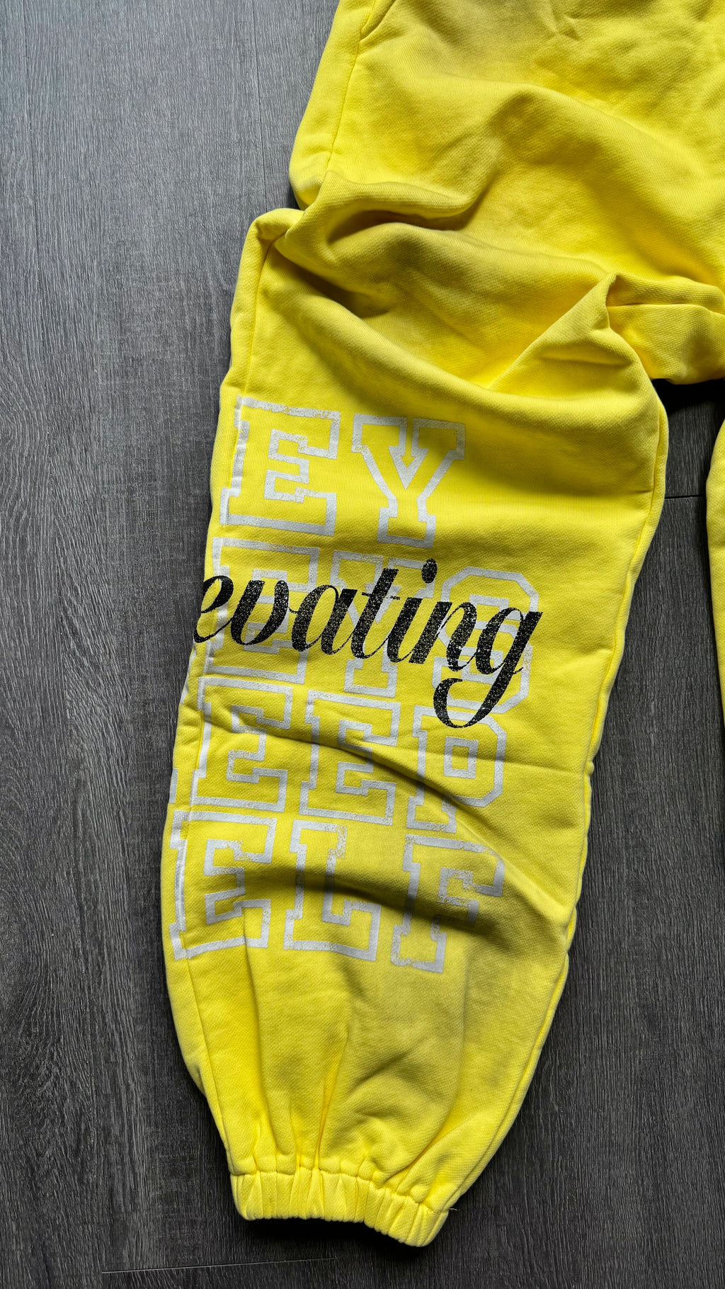 Yellow KEEP ELEVATING YOURSELF SWEATPANTS